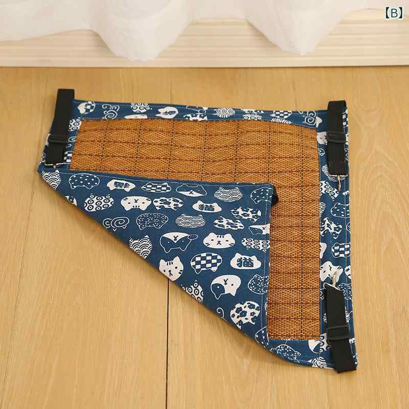 猫用吊りベッド ペットハンモック キャットハウス 猫ケージ用 吊り下げ式 2WAY 涼...