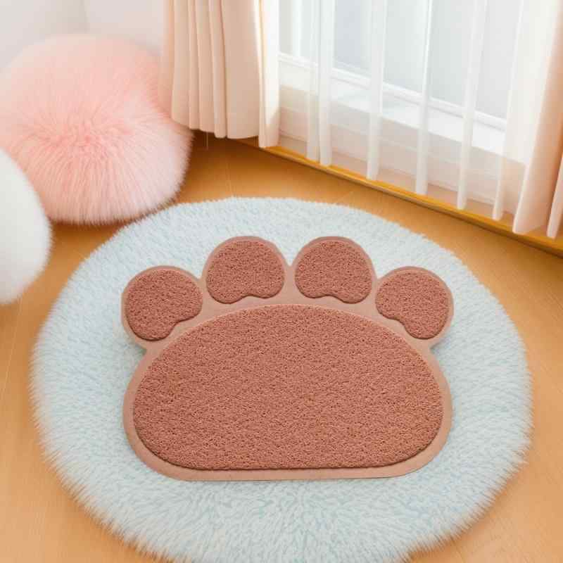 ペットマット 猫用 猫砂飛散防止 滑り止め 洗える PVC 砂取りマット 猫砂キャッチ...