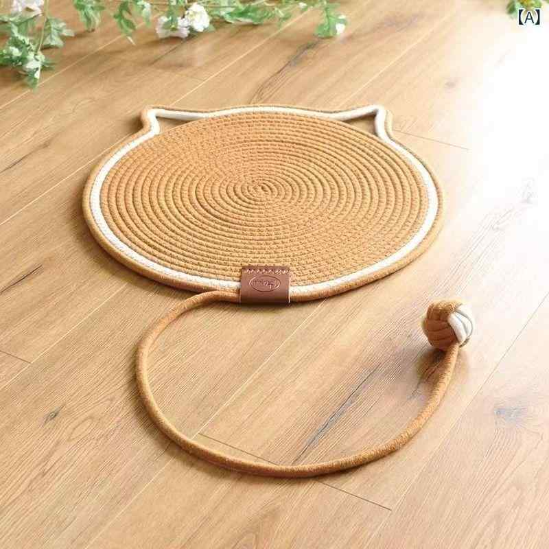 爪とぎ 猫 猫用爪とぎ 猫用おもちゃ 一体型 丸型 50cm 円形 コットンロープ製 爪研...