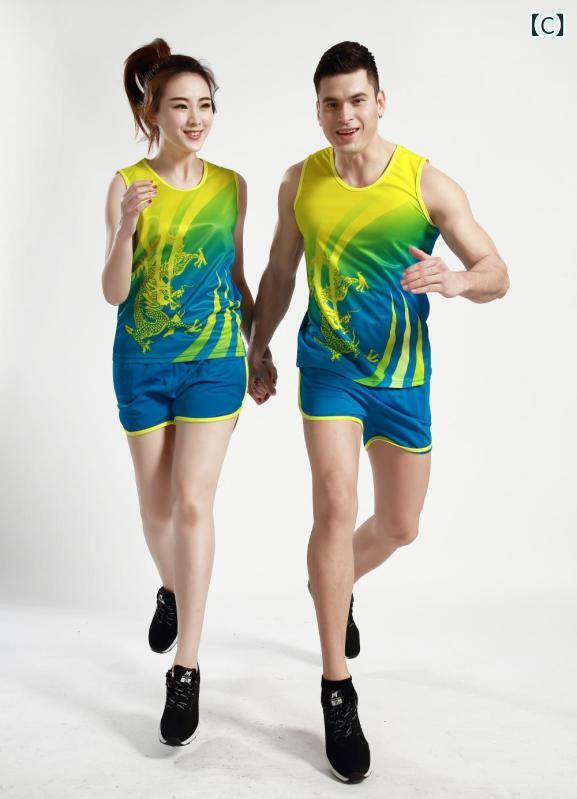 bloomelierのランニングウェア 男女兼用 陸上競技 トレーニングウェア タンクトップ ハーフパンツ スポーツウェア マラソン 軽量 吸汗速乾 セットアップ｜アングル3