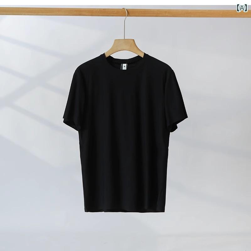 Tシャツ メンズ 半袖 接触冷感 吸汗速乾 撥水 超軽量 クルーネック トップス 無地 ...