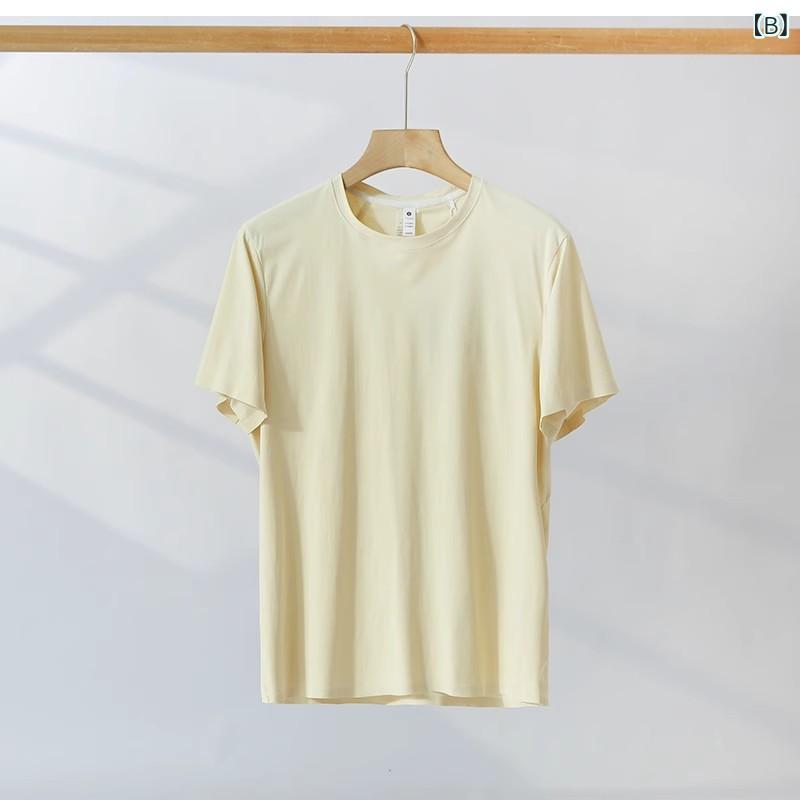 Tシャツ メンズ 半袖 接触冷感 吸汗速乾 撥水 超軽量 クルーネック トップス 無地 ...