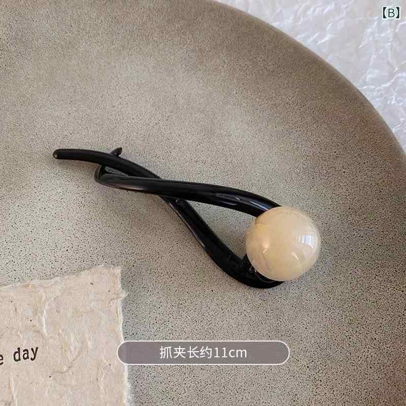 ヘアクリップ レディース レトロ風 フェイクパール ヘアクリップめ 髪飾り まとめ...