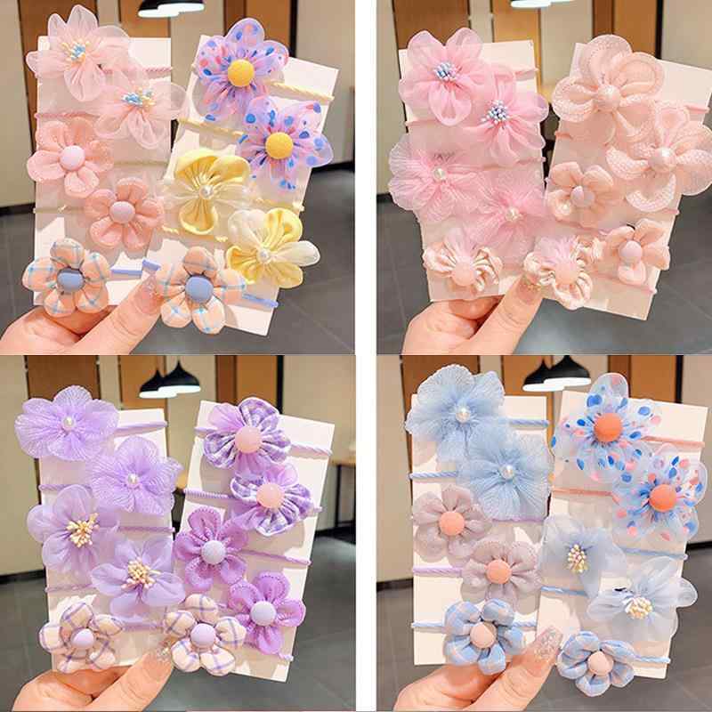 ヘアゴム キッズ 女の子 ベビー 赤ちゃん 花 かわいい 10点セット 痛くない 髪ゴム ヘアアクセサリー 髪飾り 伸縮性