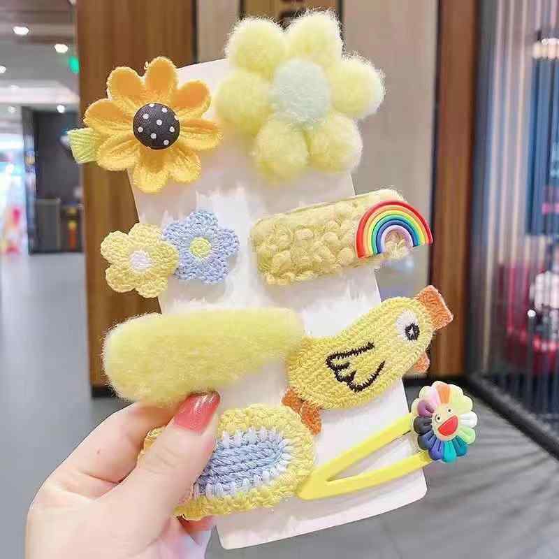 ヘアアクセサリー キッズ 女の子 ヘアピン ヘアクリップめ 花 かわいい パッチン留め 8点セット 9点セット カラフル 前髪クリップ ヘアクリップ おしゃれ プレゼント