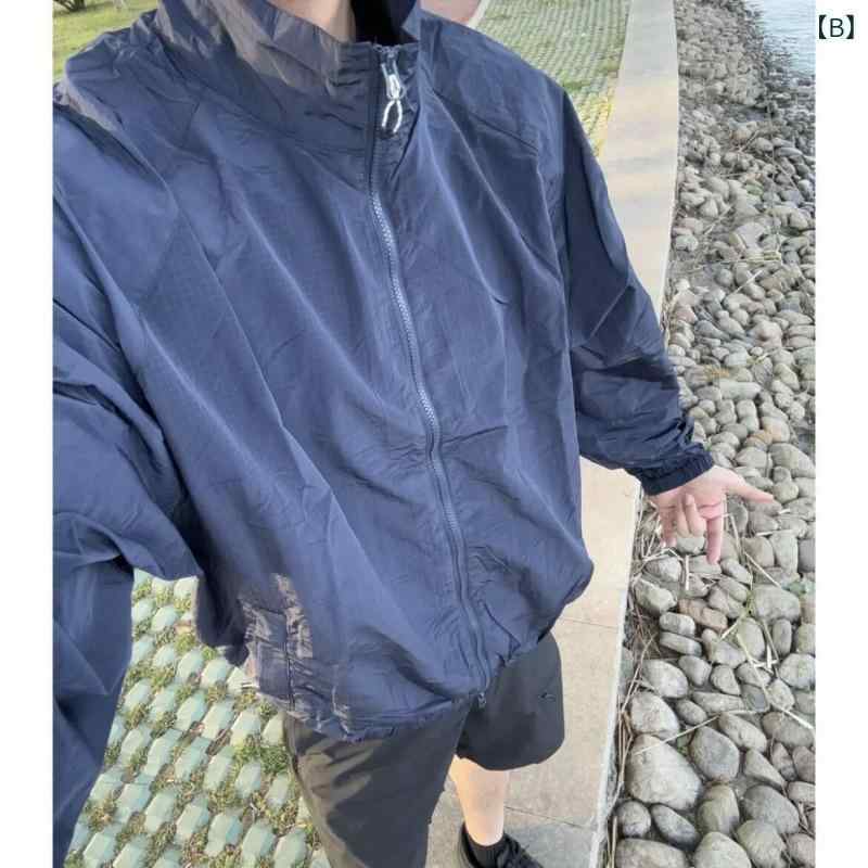 bloomelierのジャケット メンズ 春夏 接触冷感 UVカット 立ち襟 薄手 通気性 釣り アウトドア レジャー カジュアル アウター｜アングル3
