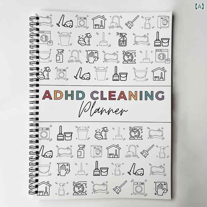 ノート 清潔 スケジュール 計画帳 手帳 ルーズリーフ 日記 家事 管理 やることリスト ADHD 持ち運び 便利