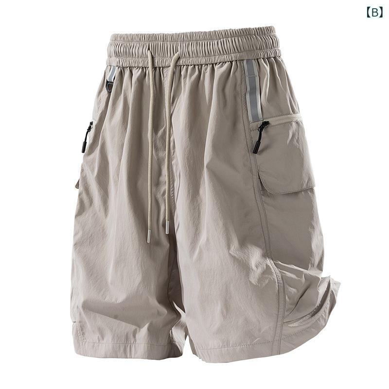 bloomelierのショートパンツ メンズ 夏 撥水 速乾 軽量 ハーフパンツ 5分丈 ワークパンツ カジュアル アウトドア スポーツ 多機能 ポケット 登山｜アングル2