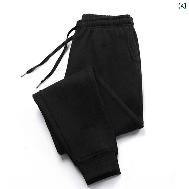 bloomelierのパンツ メンズ 運動 裏起毛 スウェットパンツ テーパードパンツ ボトムス ジョガーパンツ ランニング ジム 部屋着 防寒 暖かい 伸縮性 秋冬｜アングル2