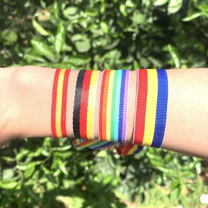 ブレスレット 男女兼用 国旗デザイン 手首バンド 応援グッズ 派対 フェスティバル アクセサリー