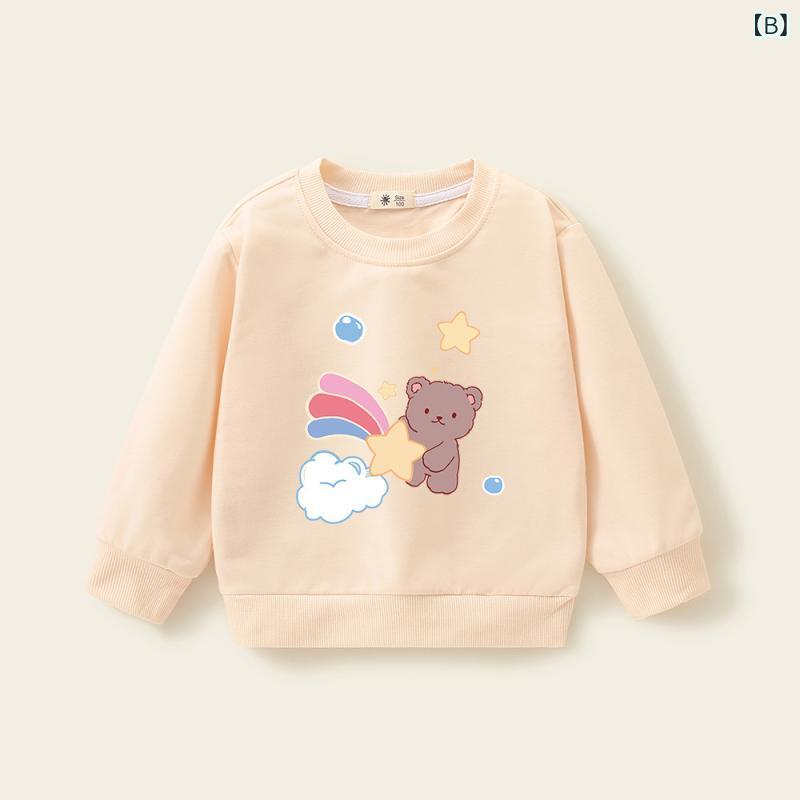 トレーナー キッズ 女の子 秋 冬 長袖 コットン キャラクター クルーネック トップ...
