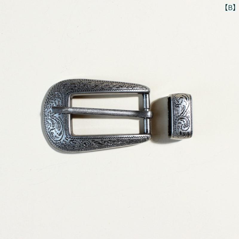 bloomelierのベルトバックル メンズ レディース 2.2cm内径 亜鉛合金 レトロ調 アンティーク風 シルバー色 3点セット 尾錠 バックル金具 ベルト用 DIY 手芸 材料 パーツ ハンドメイド｜アングル3