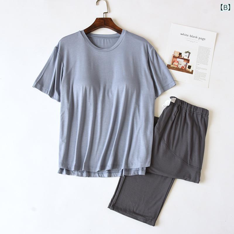 マタニティパジャマ レディース 半袖 カップ付き 授乳服 モダール ルームウェア 伸...