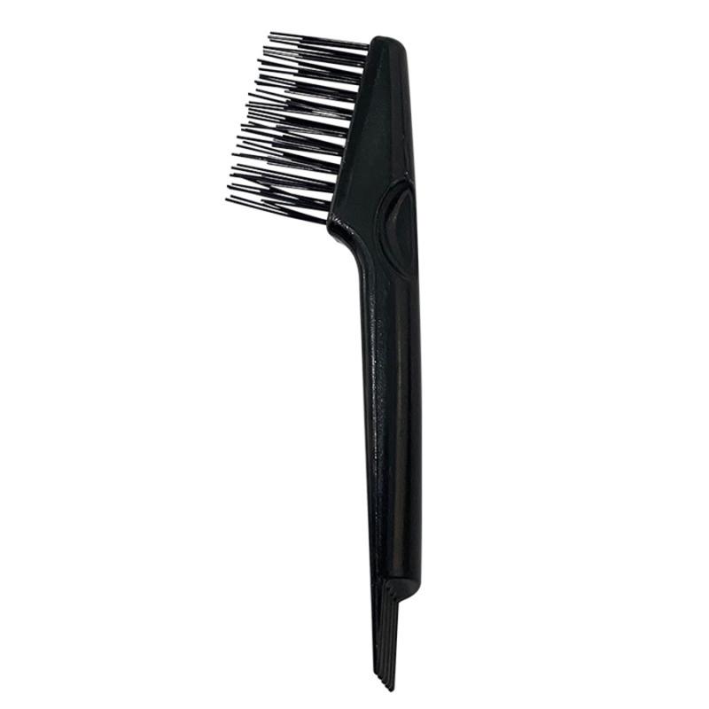 ブラシクリーナー レディース 2WAY ヘアブラシ 掃除 お手入れ ミニ コーム 髪の毛 ホコリ 汚れ かき出し メタル プラスチック 軽量 持ち運び