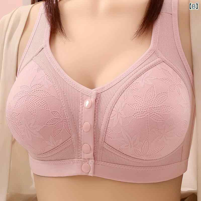 ブラジャー レディース フロントホック ノンワイヤー 前開き 大きいサイズ 脇高 スッキリ フルカップ 脇肉 補正下着 涼しい 通気性 吸汗 速乾 蒸れにくい シニア 高齢者 お母さん 楽ちん ナイトブラ 伸縮性 bloomelier-10453085 bloomelier サンプル画像3
