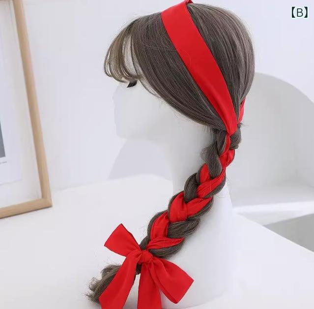 スカーフ レディース 細め 無地 バッグスカーフ ヘアバンド ヘアアクセサリー ヘッ...