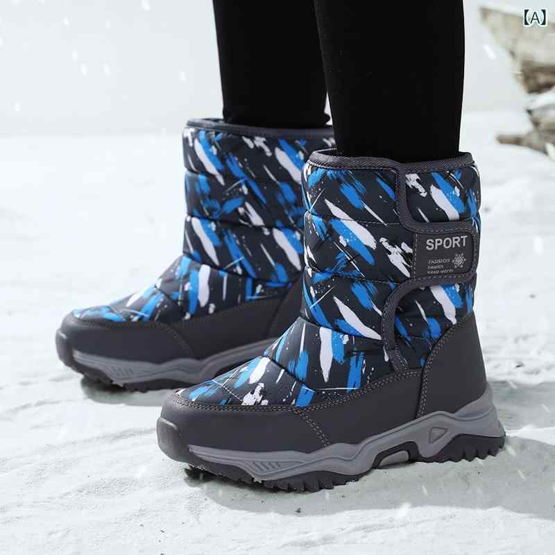 スノーブーツ キッズ ジュニア ブーツ 防滑 防水 保暖 撥水 軽量 防寒 裏起毛 雪遊...