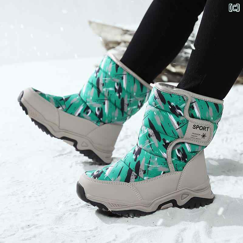 スノーブーツ キッズ ジュニア ブーツ 防滑 防水 保暖 撥水 軽量 防寒 裏起毛 雪遊...