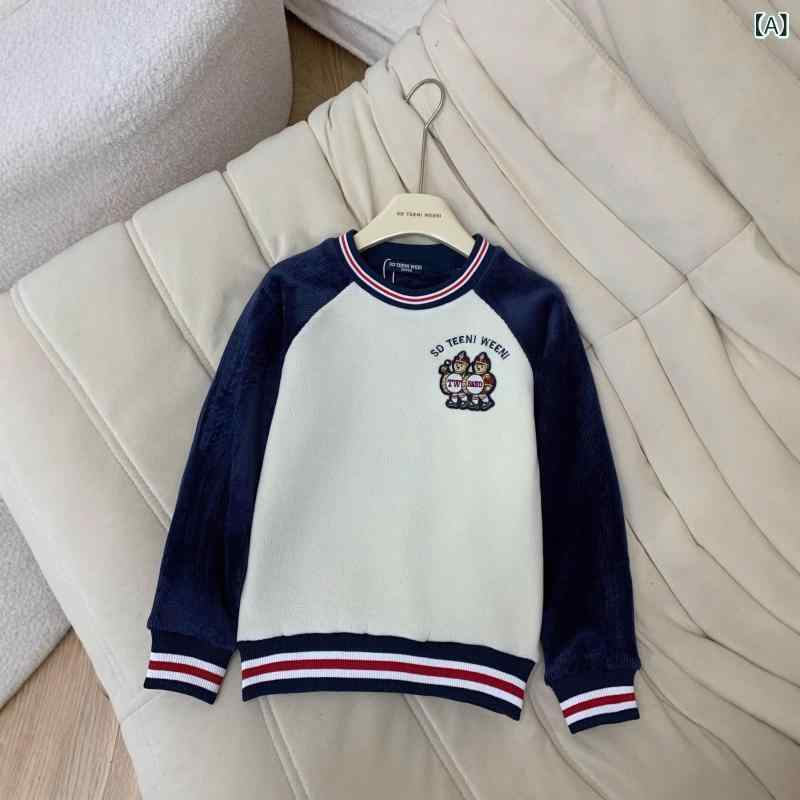 ・カテゴリ: キッズスウェット・スタイル: 韓国風・性別: 男女共用・対象年齢: 3~8歳・柄: キャラクター・厚み: 厚手・袖丈: 長袖・着脱: プルオーバー・特徴: スポーツ、可愛い・主な素材: ポリエステル91.4%・カラー展開: ネイビー、ピンク・サイズ展開: 110cm、120cm、130cm、140cm、150cm、160cm