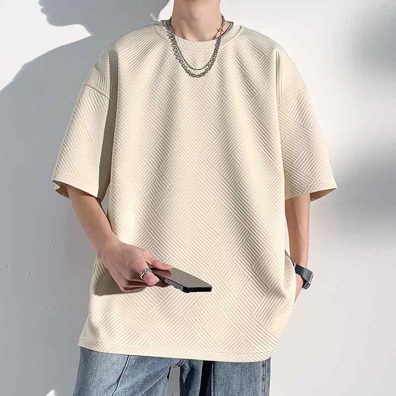 ・カテゴリ: 半袖Tシャツ・スタイル: カジュアル・主な素材: ポリエステル・柄: 無地・シルエット: ルーズ・ネックライン: クルーネック・袖丈: 半袖・生地重量: 180g・加工: ノンアイロン・カラー展開: ホワイト、ブラック、グレー、杏色・サイズ展開: M、L、XL、2XL、3XL、4XL、5XL・性別: メンズ