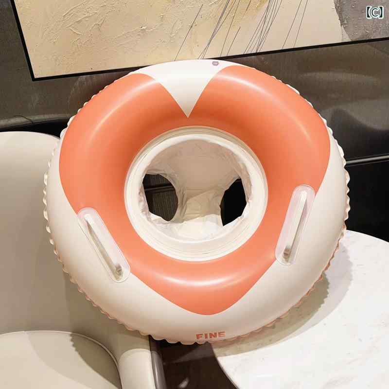 浮き輪 キッズ 子供 ベビー 幼児用 転倒防止 ハート クマ かわいい 浮輪 足入れ お...