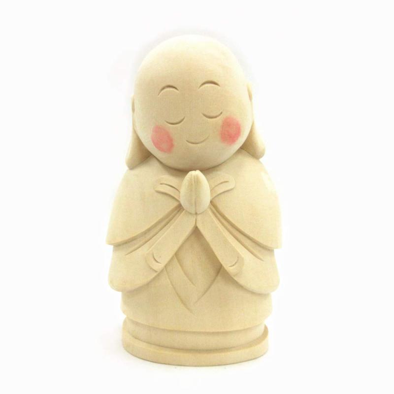 栗田こだわり仏像 【菩薩】 お地蔵さん（総高15cm、幅9.5cm、奥行7.5cm）桧木製高級木彫り 9452サイズ/身丈:総高:15cm、幅:9.5cm、奥行き:7.5cm材質：桧木（ヒキ）生産国：中国