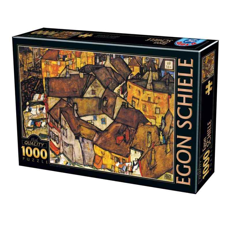1000ピース ジグソーパズル D-Toys・76830-SC01 Egon Schiele : Crescent of Houses 47×68cm