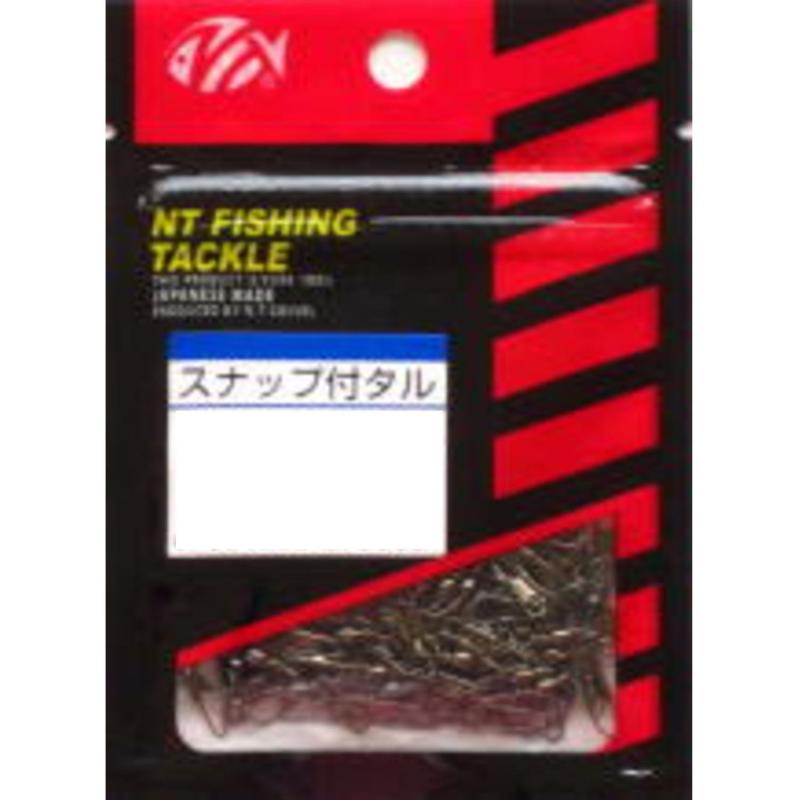 NTスイベル(N.T.SWIVEL) スナップ付タル ブラック ハンガーパック 50個入 #16サイズ:16強度:4.8kg入数:50個カラー:ブラック
