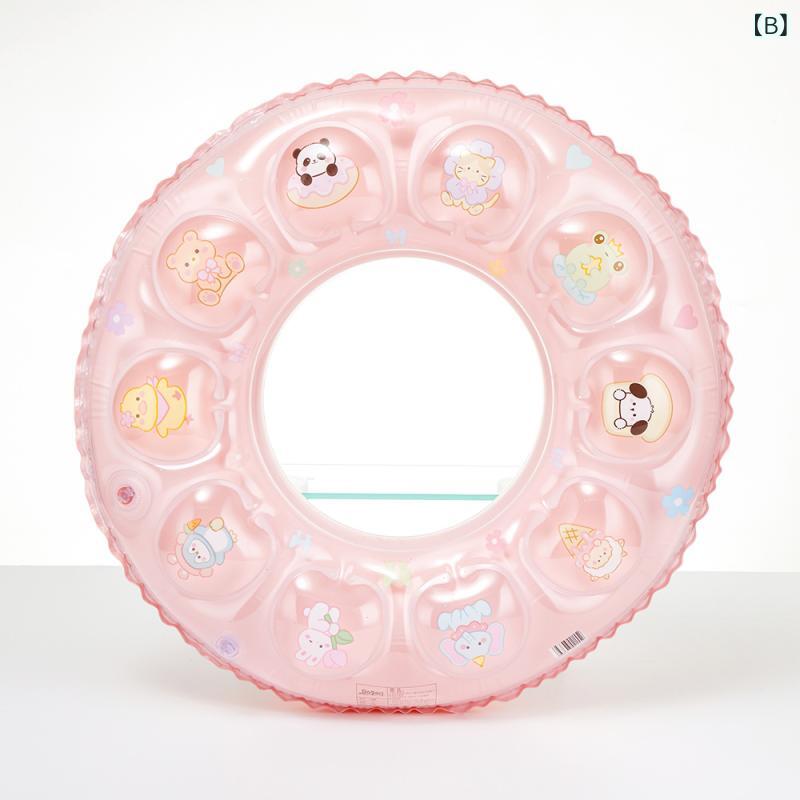 浮き輪 キッズ 幼児用 浮輪 足入れ 厚手 かわいい キャラクター プール 海水浴 水...