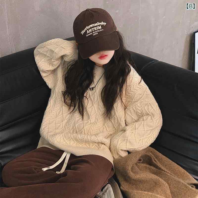 ニット セーター キッズ 女の子 ジュニア 子供服 トップス 長袖 秋冬 厚手 あたた...
