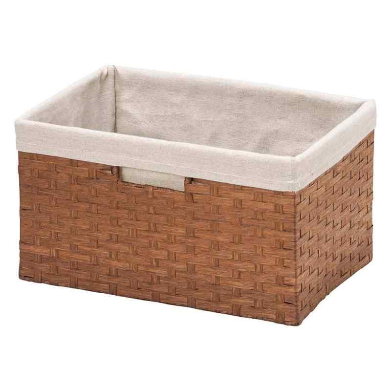 シェルフバスケット 収納ケース ボックス ペーパー 布付・サイズ：36X26X2cm・素材：ペーパー・布付・生産国：中国