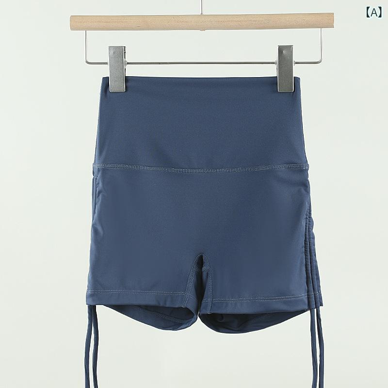 ショートパンツ レディース ヨガパンツ 接触冷感 伸縮性 高弾性 ドローコード シャーリング 美脚 美尻 フィットネス スポーツ ランニング 部屋着