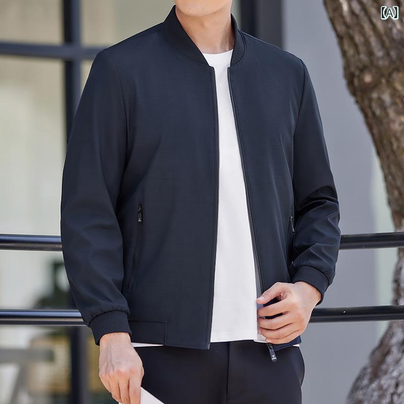 ジャケット メンズ ブルゾン 秋冬 アウター チェック柄 スタンドカラー カジュアル シニア 紳士服 ゆったり 通勤 普段着 bloomelier-10756405 bloomelier サンプル画像2