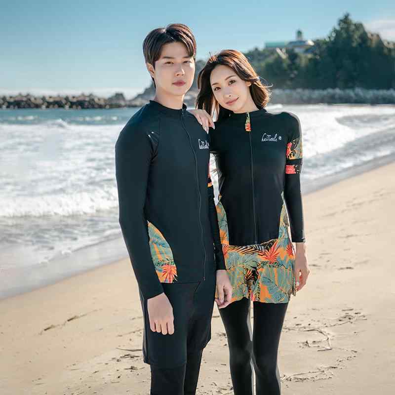 Плавательный костюм PEAR ladies Redies Mens Rashguard — купальник с разделением 5‑точечный сет, длинный рукав, лонгпант, скарт, спасательный гид, флотатор, большой размер