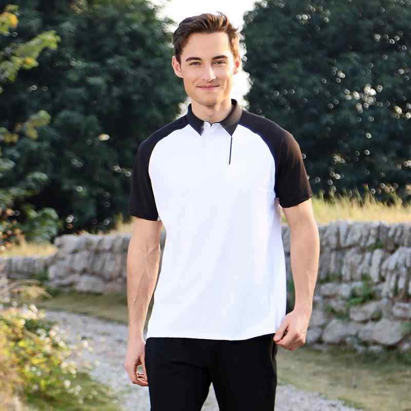 ・カテゴリ: POLOシャツ・柄: 無地・対象: 成人男性・スタイル: スポーツカジュアル・ネックライン: 折り襟・袖丈: 半袖・素材: 化繊混紡（ポリエステル 81%）・対応アクティビティ: ランニング、フィットネス、サイクリング、アウトドア、武術、ダンス、球技、フィッシング・カラー展開: ブラック、ライトグレー、ホワイト、カーキ・サイズ展開: M、L、XL、2XL、3XL