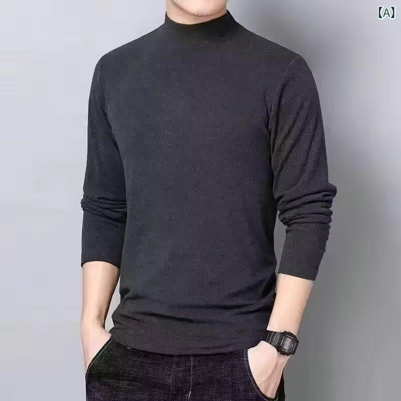 ・カテゴリ: Tシャツ・性別: 男性・スタイル: ベーシック・柄: 無地・シルエット: スリム・ネックライン: ハイネック・袖丈: 長袖・袖型: 標準・主な素材: 徳绒70%・素材: 化繊混紡・機能: ノーアイロン・重量: 180-250g・カラー展開: ダークグレー、コーヒー、ブラック、グリーン、カーキ・サイズ展開: M、L、XL、2XL、3XL、4XL、5XL