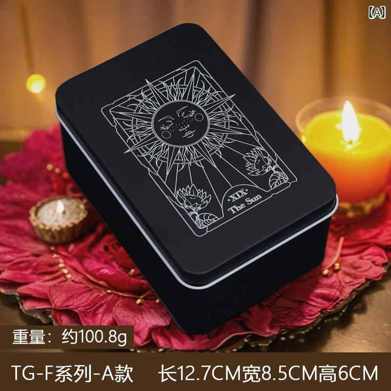 bloomelierのカードケース ホビー用品 タロッドカード収納ケース 鉄製 小物入れ ゲーム 持ち運び ポータブル 卓上 コンパクト 収納ボックス｜アングル2