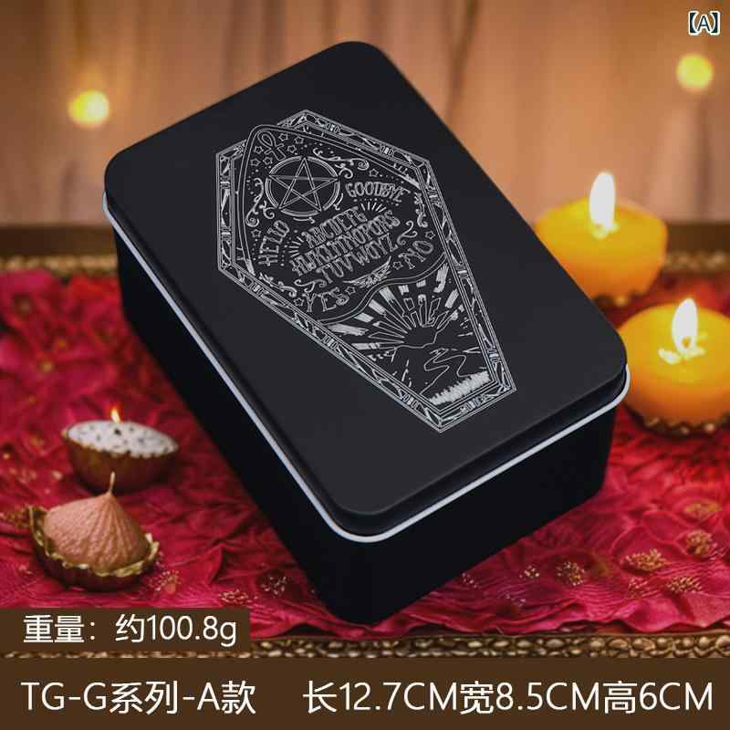 bloomelierのカードケース 小物入れ タロットカード 収納ボックス 鉄製 卓上 コンパクト 持ち運び 軽量 整理整頓 トランプ｜アングル2
