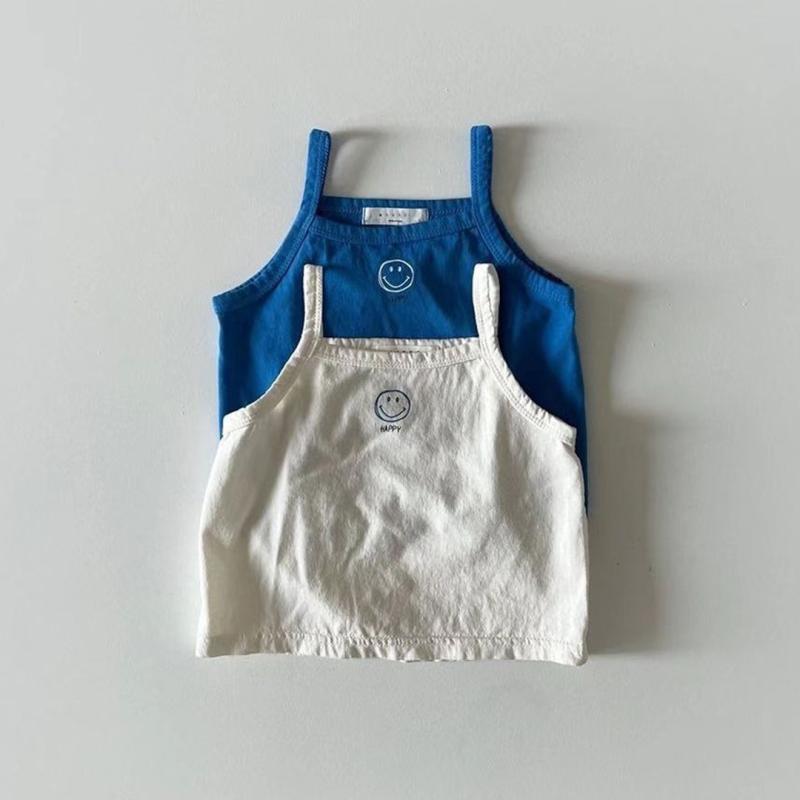タンクトップ ベビー キッズ 男女兼用 トップス キャミソール 薄手 ノースリーブ Tシャツ 綿 コットン 通気性 涼しい インナー 部屋着 カジュアル かわいい 春夏