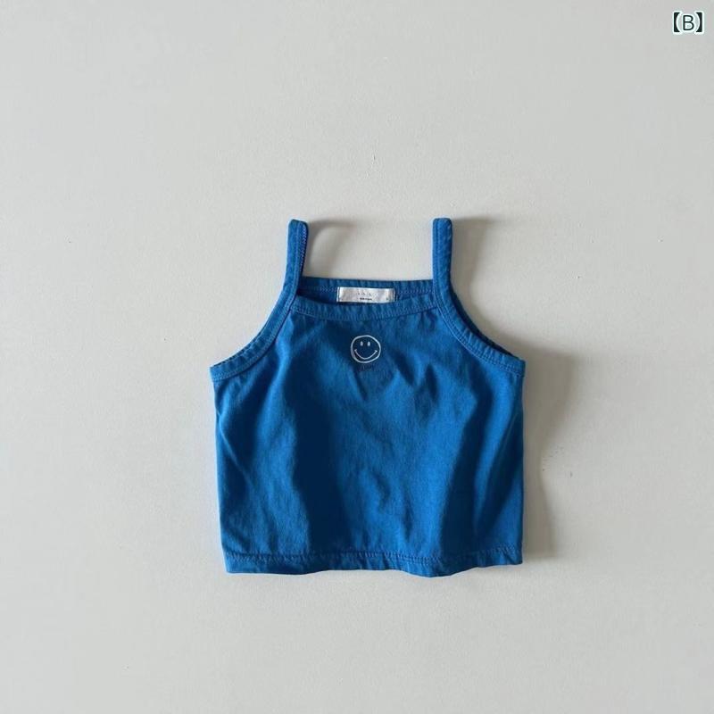 bloomelierのタンクトップ ベビー キッズ 男女兼用 トップス キャミソール 薄手 ノースリーブ Tシャツ 綿 コットン 通気性 涼しい インナー 部屋着 カジュアル かわいい 春夏｜アングル3