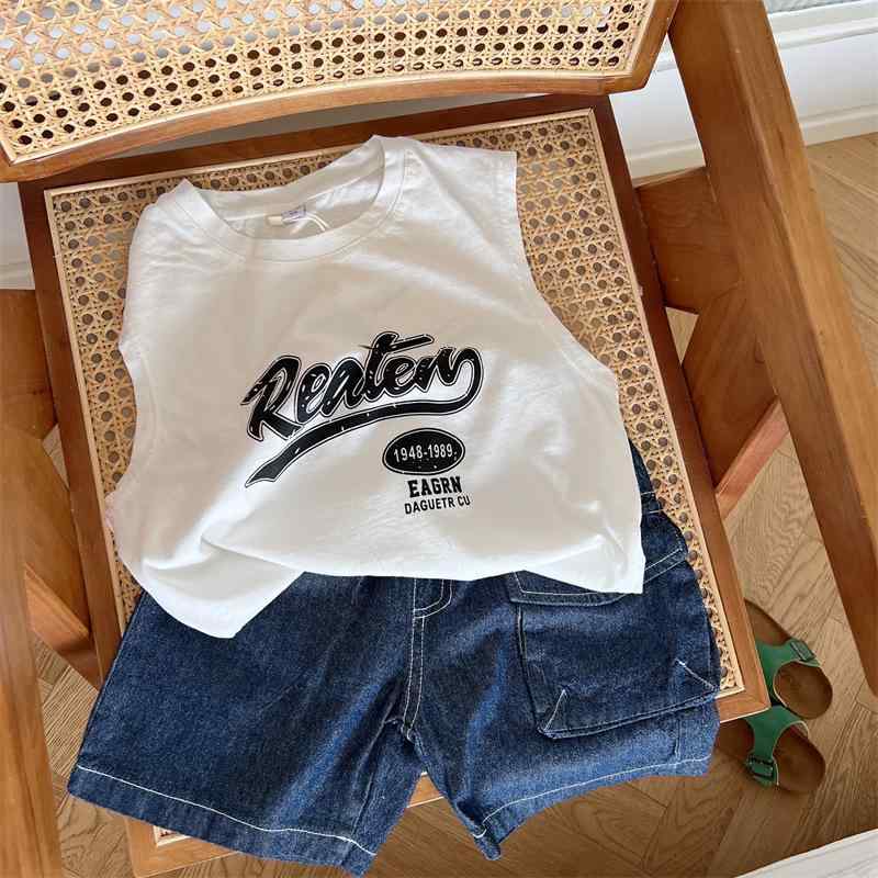 Tシャツ キッズ ベビー 男の子 女の子 ノースリーブ タンクトップ トップス 春夏 コットン 丸首 キャラクター カジュアル 軽量 吸汗速乾 かわいい 通園 通学
