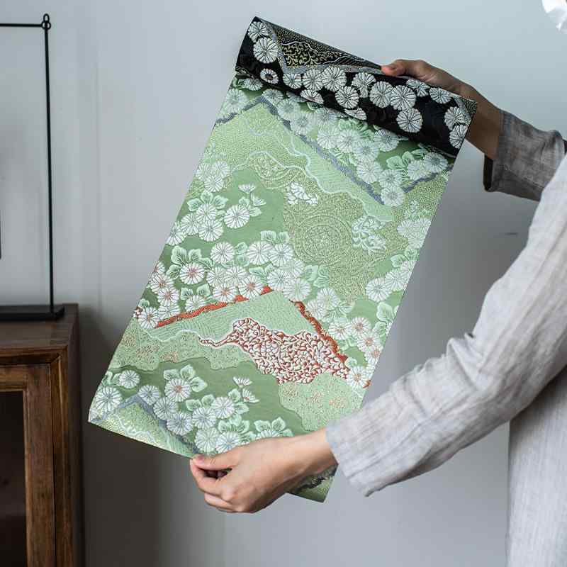 ・カテゴリ: 茶席・素材: 布・スタイル: 中式・仕様: 西陣織茶席-山菊・サイズ展開: 28*200、28*300・重さ: 約500g