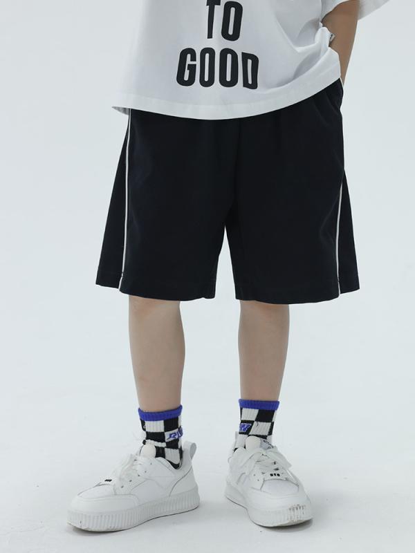 ハーフパンツ キッズ 男子 ジュニア スポーツ 五分丈 薄手 涼しい ウエストゴム 運動着 コットン 通学