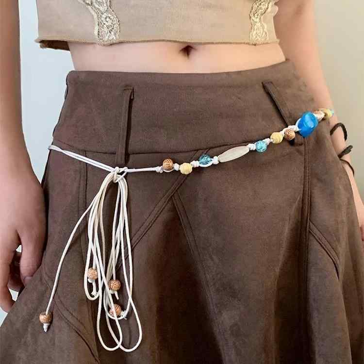 ・カテゴリ: 腰チェーン・対象: 女性・素材: 麻布・デザイン: フリンジ・カラー展開: レトロエスニック風腰紐・スタイル: エスニック風・ベルト仕様: 1重巻き・長さ: 135cm・サイズ: 120cm