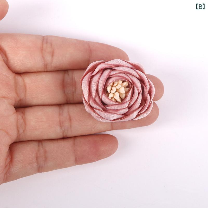 bloomelierのブローチ レディース アクセサリー 花 コサージュ バラ 立体 3D 髪飾り 靴飾り ハンドメイド 素材 手芸 布芸 結婚式 フォーマル カジュアル｜アングル3