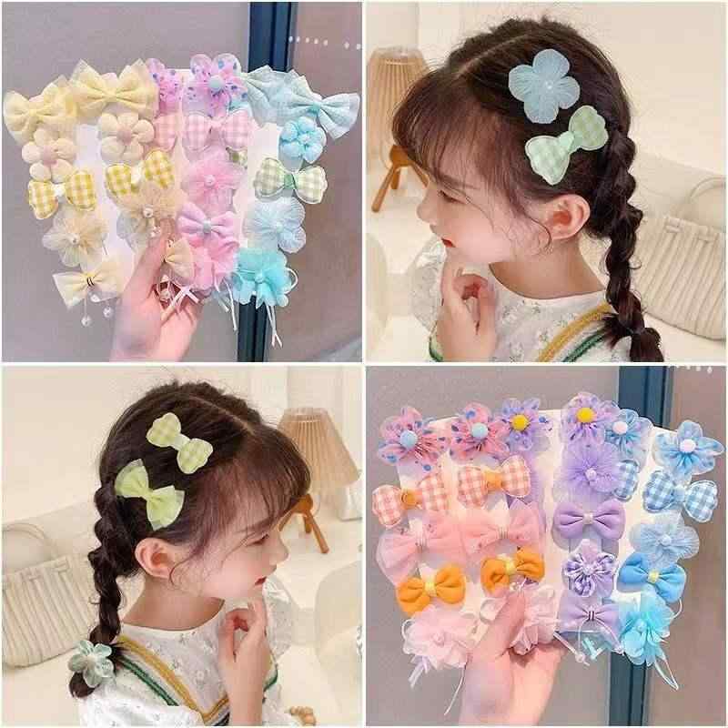 ヘアアクセサリー キッズ 子供 女の子 ヘアピン ヘアゴム セット リボン 花 チュール 髪留め 髪飾り 痛くない かわいい ジュニア 幼稚園 小学生 おしゃれ ギフト