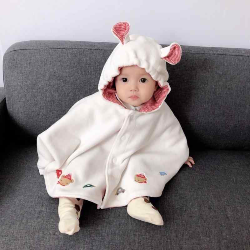 ポンチョ キッズ ベビー マント フード付き 綿 防風 撥水 かわいい アニマル 秋 冬...