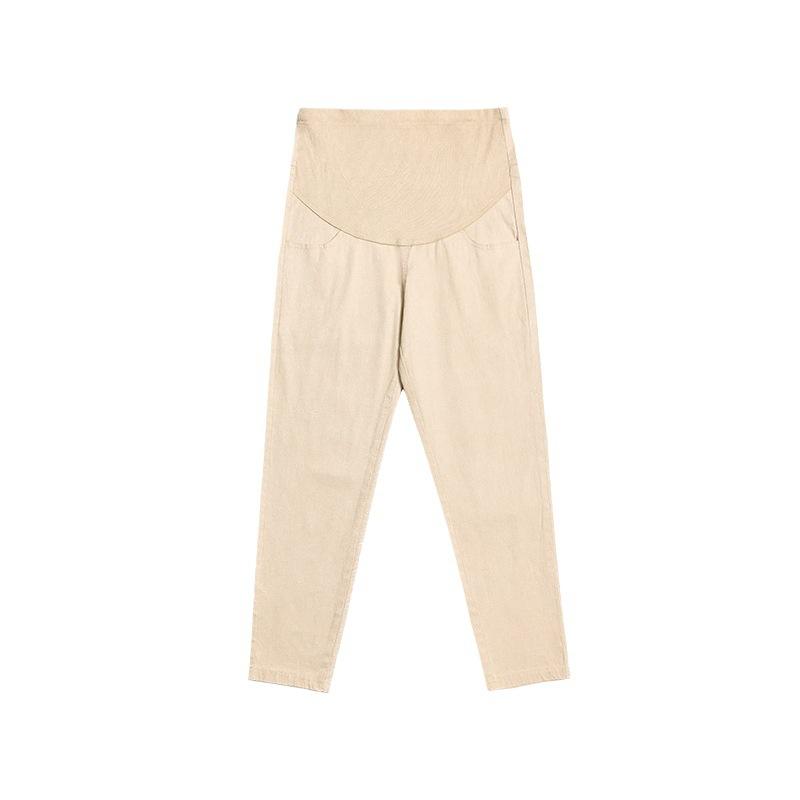 ・厚み: 中等・パンツ丈: 九分丈・素材: 綿 50%・機能: 妊婦帯・カラー展開: 白色、黒色、杏色・サイズ展開: M、L、XL、2XL・伸縮性: わずかにあり・パンツタイプ: ルーズフィット