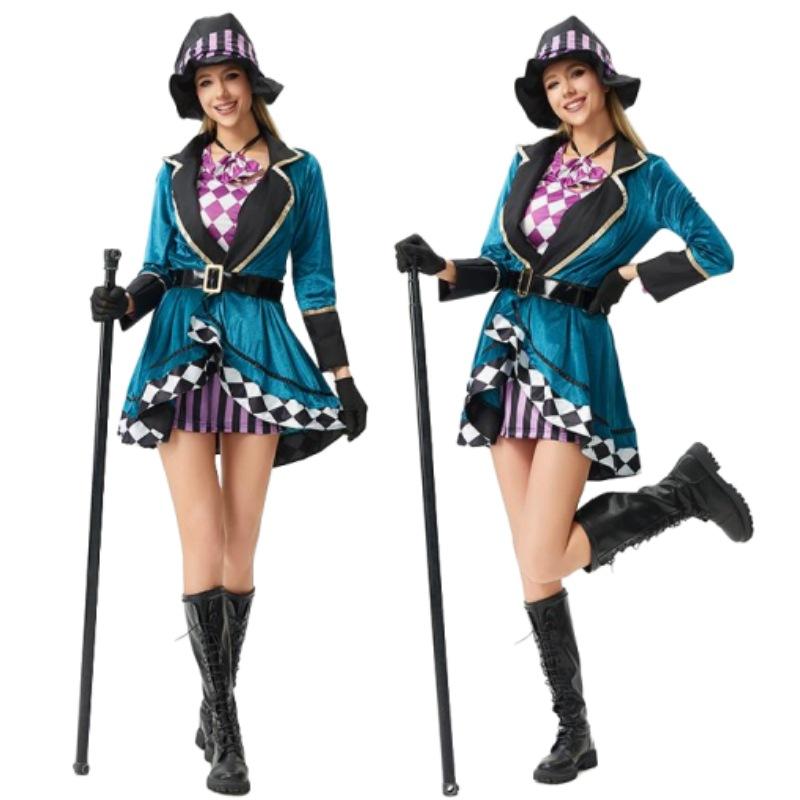 コスプレ衣装 レディース 万聖節 ハロウィン アリス 不思議の国のアリス 猛獣使い マジシャン 調教師 タキシード スカート セクシー 大きいサイズ イベント 舞台衣装 演出服 パーティー 学園祭 忘年会 新年会