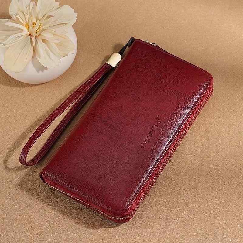 財布 レディース 長財布 ラウンドファスナー 大容量 スマホ入れ カード入れ 手持ちバッグ PUレザー おしゃれ シンプル カジュアル 札入れ 小銭入れ 軽量 多機能